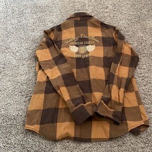 Harley-davidson womens longsleeve flannel size small